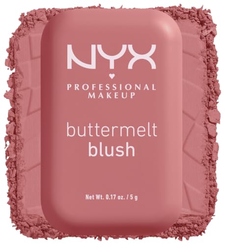 NYX Professional Makeup Buttermelt Blush Rouge Cremige Textur mit Shea Butter Mandelbutter & Mangobutter Einfach zu verblenden für einen frischen Look Farbe: 09 Feeling Butta