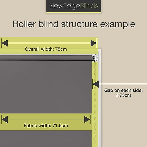Thermal Blackout Blinds, Lime 90cm (35.43""), 165cm Drop - Blackout Roller Blinds For Inside and Outside Recess Fitting - Window Blinds of Multiple Colours and Sizes by New Edge Blinds - Image 4