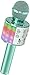 Microphone Sans Fil Karaoké, Ankuka Micro Karaoke Enfant avec Lumières LED de Danse, Microphone Bluetooth pour Enfants Fille Garcon pour Fête Chanter Idée Cadeau de Noël Anniversaire Vert