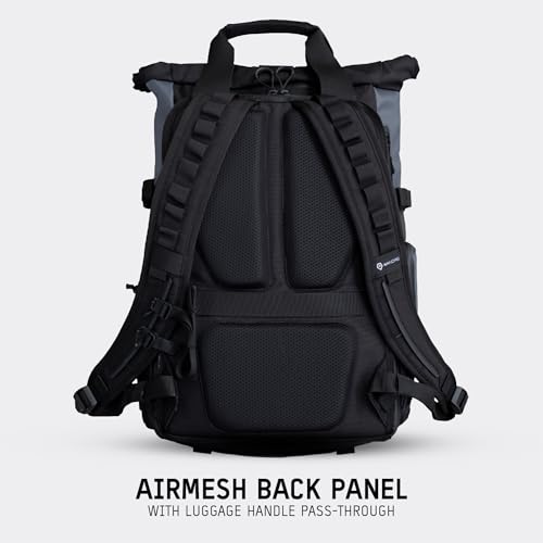 Image of WANDRD PRVKE Lite: Weather-Resistant Travel & Camera Backpack with Laptop Sleeve, Quick Side Access, Clamshell Opening - Ideal Photography & Travel Bag (Aegean Blue)