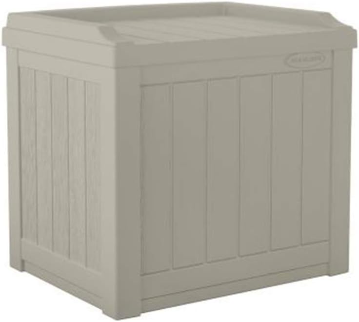 Small Light Taupe Storage Seat