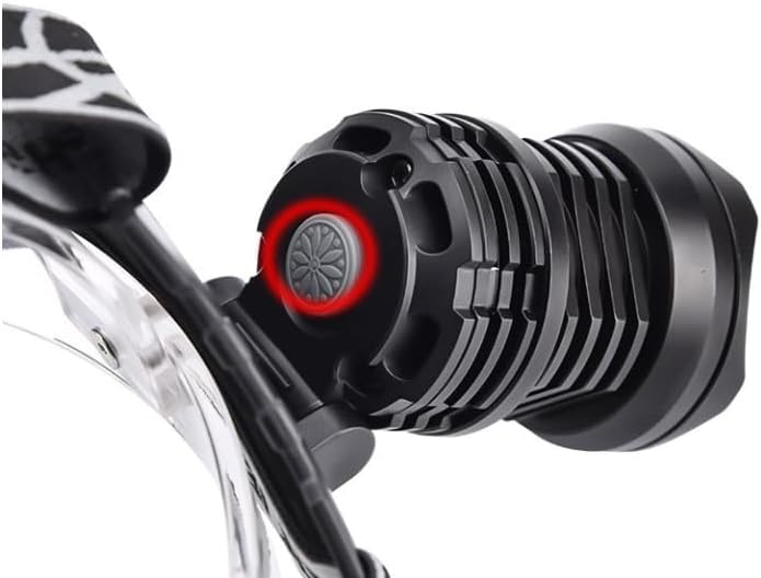 Miniatura 8 de Linterna frontal recargable LED ultra brillante  90.000 lúmenes, 12 horas de funcionamiento, batería de 7500 mAh, 5 modos de luz, 90 ajustable,