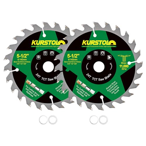 KURSTOL Circular Saw Blade 5-1/2 Inch - 24T ABT Wood Cutting...