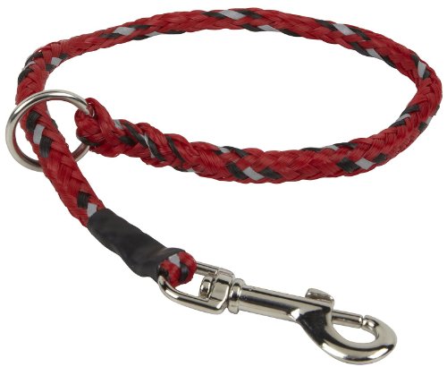 EzyDog Standard 24-Inch Rope Dog Leash Extension - Reflective Trim for Nighttime Safety - Add 2 for Walking 2 Dogs Tangle Free with Our Cujo Leashes (24”, Red)