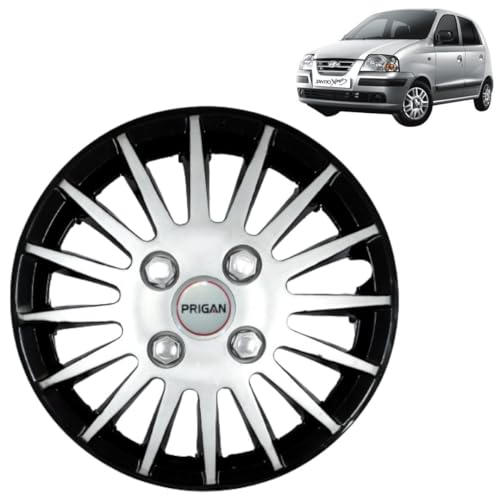 Image of PRIGAN XING Black Silver Wheel Cover 13 inch for XING (Set of 4 Pcs) (Press Fitting) Model- Camry Black Silver 13