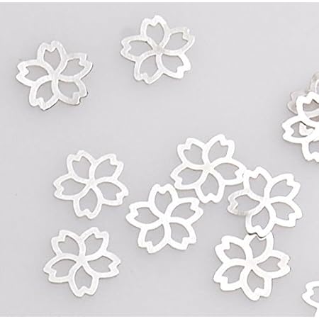 Amazon メタルパーツ シルバー 桜 銀色 10枚 サクラ ハンドメイド用 ネイル アクセサリー デコ レジン 用 デコ素材 通販