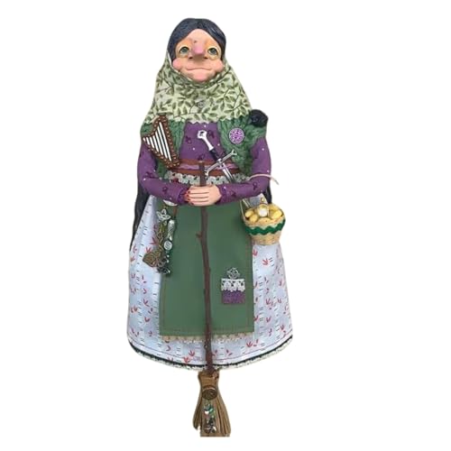 Witch Doll, Kitchen Decor, Handmade Charm Design Exuding Eerie Occult Elegance, Accent Enhancing Ambience, Witch Collectible for Themed Celebrations