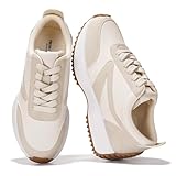 Project Cloud Womens Sneakers - Memory Foam Insole and Lightweight Spring Shoes - Non-Slip Lace Up Trendy Shoes - Fashion Sneakers for Women 2025 (Balinda, BEIG, 9)