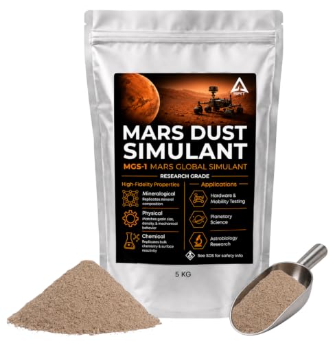 Mars Global Regolith Simulant MGS-1 – Martian Soil Simulant for Research, Hardware Testing, Rover Studies, ISRU Research, and Advanced Education (Five Kilograms)