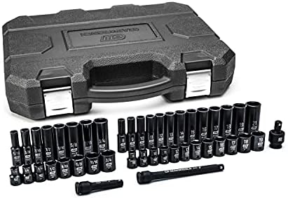 GEARWRENCH 44 Pc. 3/8" Drive 6 Point Standard & Deep Impact SAE/Metric Socket Set - 84916N