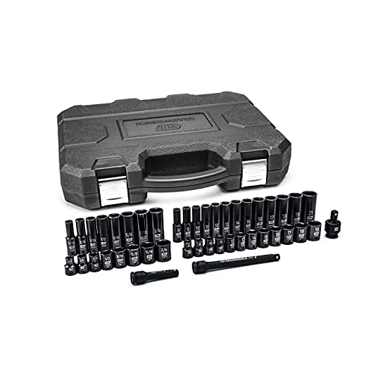 GEARWRENCH 44 Pc. 3/8" Drive 6 Point Standard & Deep Impact SAE/Metric Socket Set - 84916N