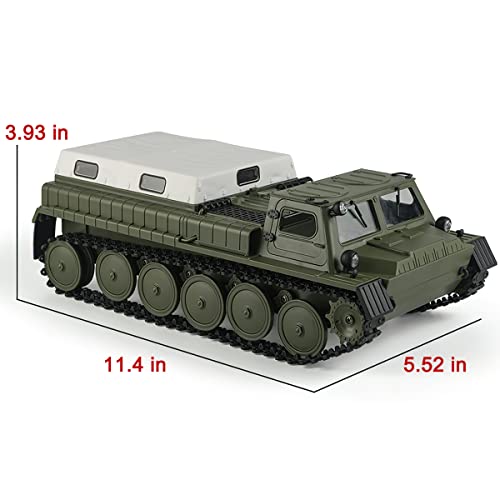 fisca Telecomandato Crawler RC Trasporto Militare, 1/16 Scala 2.4Ghz Off-Road Army Vehicle giocattolo con controllo della velocità e sistema di controllo dello sterzo per i bambini