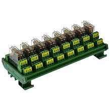DIN Rail Mount AC/DC Control DPDT 5Amp Pluggable Power Relay Interface Module AC/DC 5V, 8 Relay