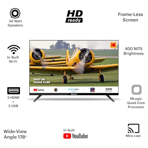 Image of Kodak 80 cm (32 inches) Special Edition Series HD Ready Smart LED TV 32SE5001BL (Black)