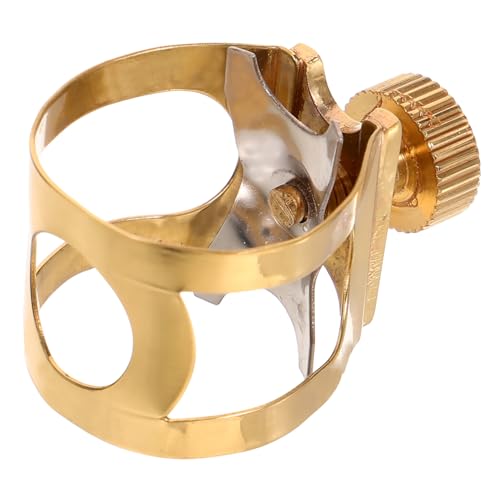 HANABASS Saxophone Clip Brass Lightweight Mouthpiece Holder for Alto Soprano Tenor Saxophones Reliable Support for Musicians the Go Replacement for Old Clips