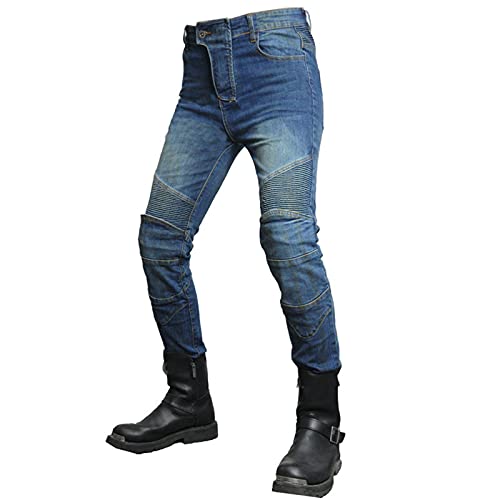 Pantaloni da moto realizzati in kevlar, da uomo