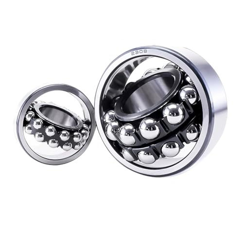 1 pieza 2207 Rodamiento de bolas de alineación, 35 mm x 72 mm x 23 mm, doble fila de rodamientos de bolas de alineación, jaula de nailon