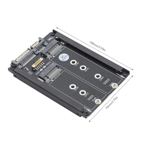 Adaptador NGFF B M Key M.2 SSD con carcasa combo SATA 2.5 pulg. miniatura 7