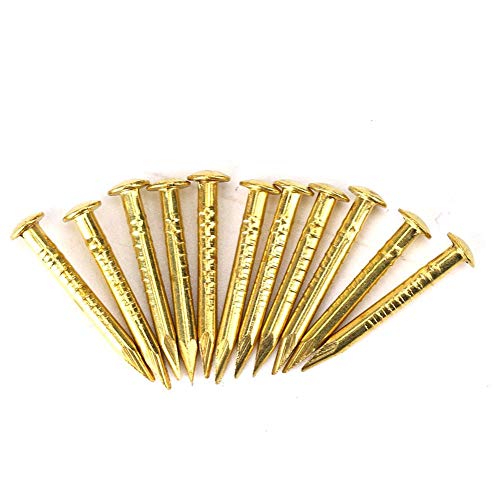 Clou à tête ronde durable de 4 styles, clou en laiton, meubles 100Pcs pour la maison(15mm long) Cover