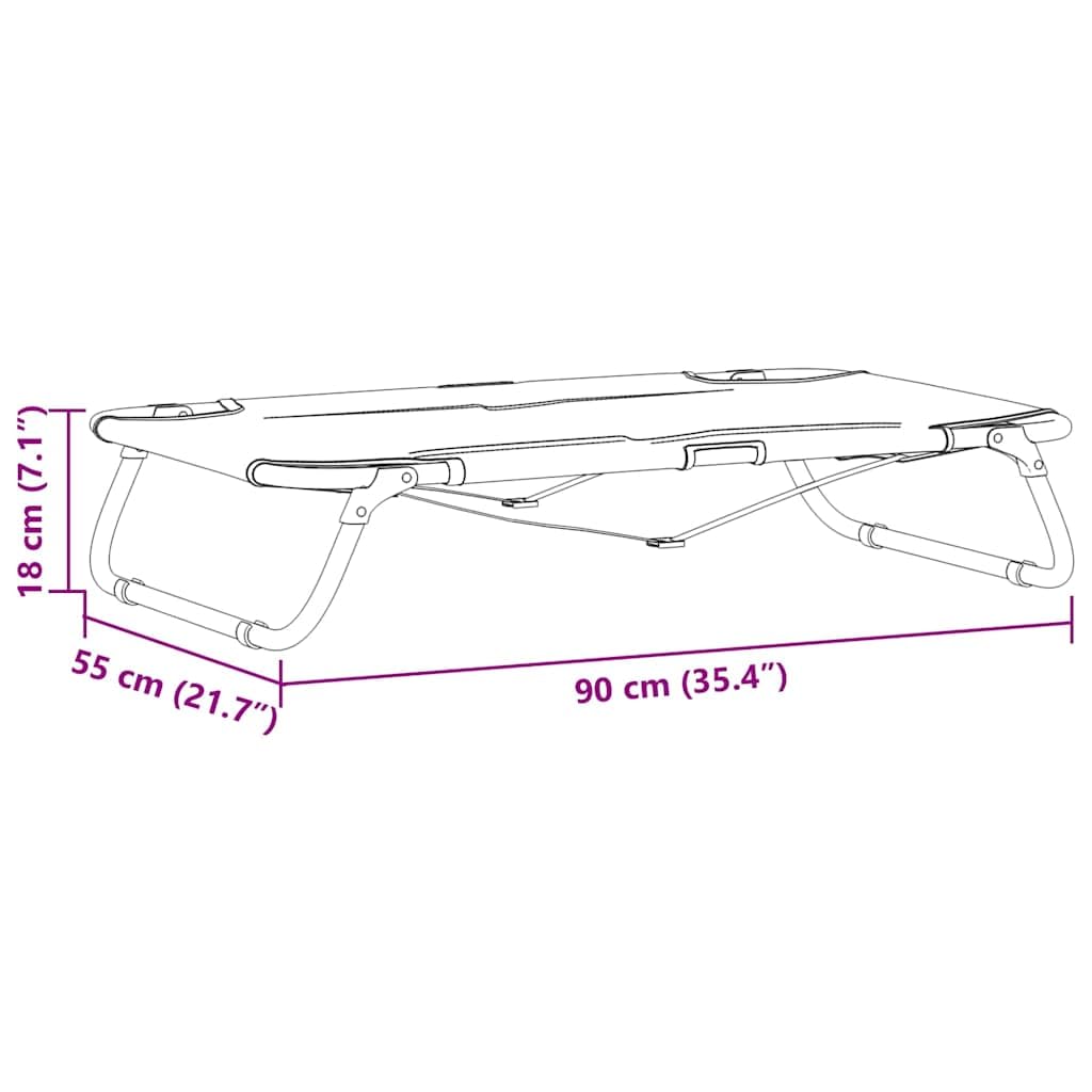 Składane legowisko dla psa Wodoodporne Jasnoszare 90 x 55 x 18 cm, antypoślizgowa stalowa podstawa, odporna na plamy i zarysowania tkanina poliestrowa, idealne do wnętrz na zewnątrz