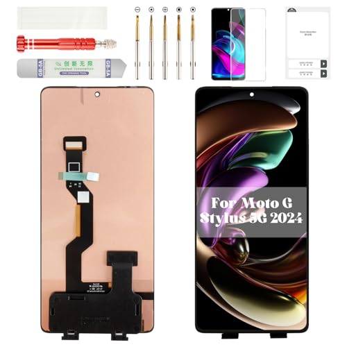 for Motorola Moto G Stylus 5G 2024 Screen for Moto G Stylus 5G 2024 Display LCD for Moto G Stylus 5G 2024 Digitizer Repair Touch XT2419-2 XT2419-1 XT2419 Black (Without Frame)