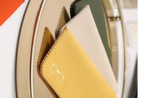 Image of K Luxury Women's Eyeglass Case Leather Soft Holder Pocket Cases Slim Travel Pouch for Sunglasses Eyeglasses Readers