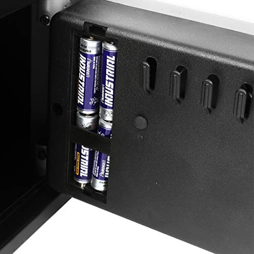 Jolitac Digital Security Cabinet Safe Box Solid Steel, Small Electronic Depository Safe w/Deadbolt Lock Wall-Anchoring Home Office use for Deposit Money Gun Jewelry Cash 9"x7"x7" (0.26 Cubic Feet) - Thumbnail 5