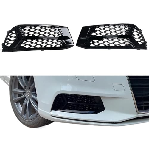 Grille de phare antibrouillard ABS premium pour pare-chocs avant Audi A3 2017 à 2020