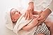 Snow Angel Cushioned Baby Bath Towel with Adjustable Hood and Padded Back Panel for Infant Safety