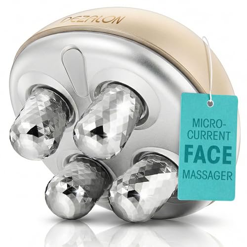 DEZALON Microcurrent Facial Device, Face Massager Tool, Eye and Neck Massager, Face Roller, Beauty...