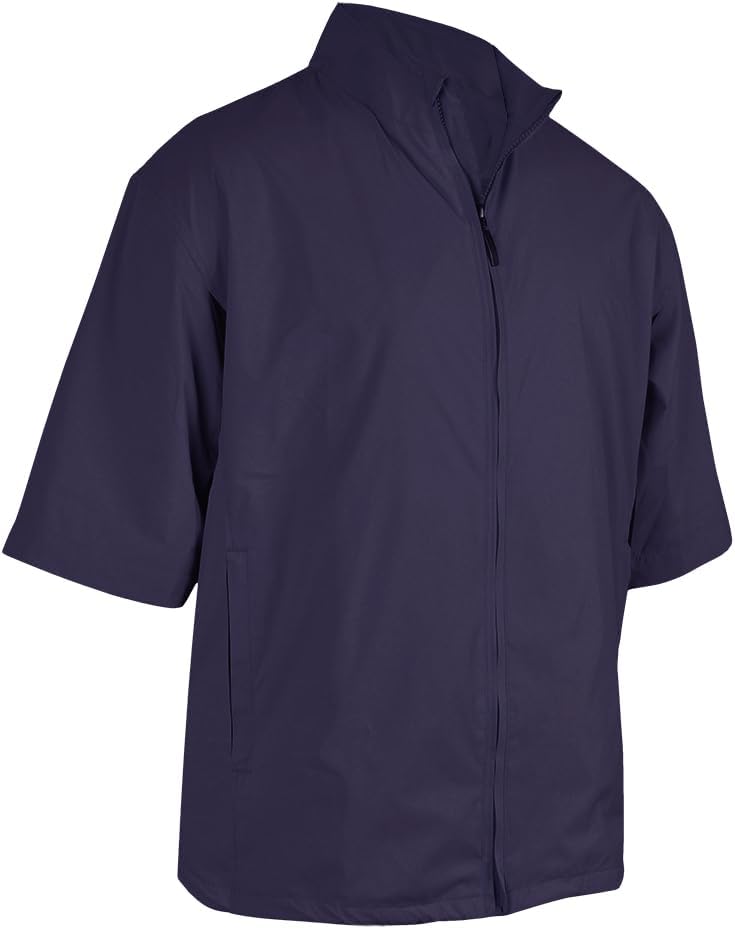 Monterey Club Men's Classic Short Sleeve Zip-up Jacket #1982 - Golf Shirts for Men - Performance Stretch - Moisture Wicking