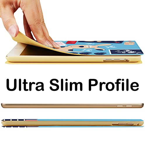 Image of DuraSafe Cases for iPad 8.3 Mini 6th [ Mini 2021 6 Gen ] A2567 A2568 A2569 MK7M3HN /A MLWL3HN /A MK7R3HN /A MK7P3HN /A MLWR3HN /A MK7X3HN /A MK7V3HN /A MK893HN /A Printed Smart Flip Book Cover - Puppy Friend