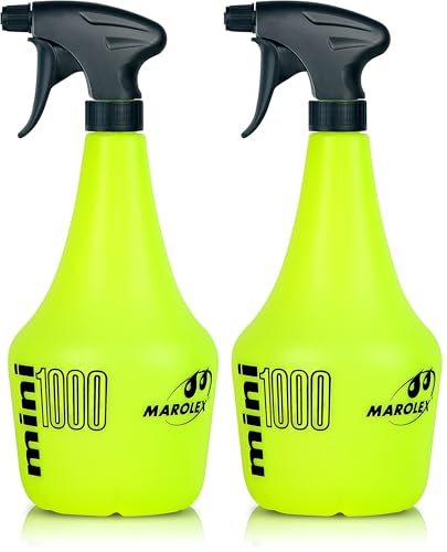 MAROLEX - Pulvérisateur À Main Mini 1000 - Avec Gâchette - Jet Réglable - Spray Pour Jardinage Cuisine Ou Nettoyage - Capacité 1 L (Lot de 2)