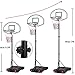 Yaheetech Portable Basketball Hoop for Kids/Youth Outdoor/Indoor Basketball Goals Stand 6.4-8.2ft Height Adjustable, Black