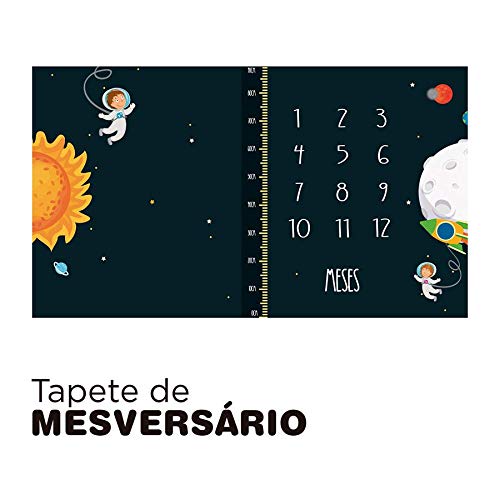 Tapete Cenário para Mesversário de Bebê Espaço Sideral