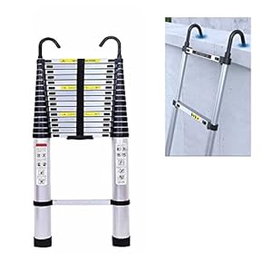 Hagnzhe B21AZ354 Aluminium-Teleskopleiter 5 m mit Haken