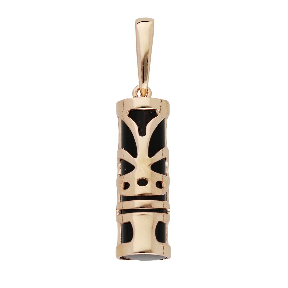 Pendentif tiki chance plaqué or, porte chance symbole chance