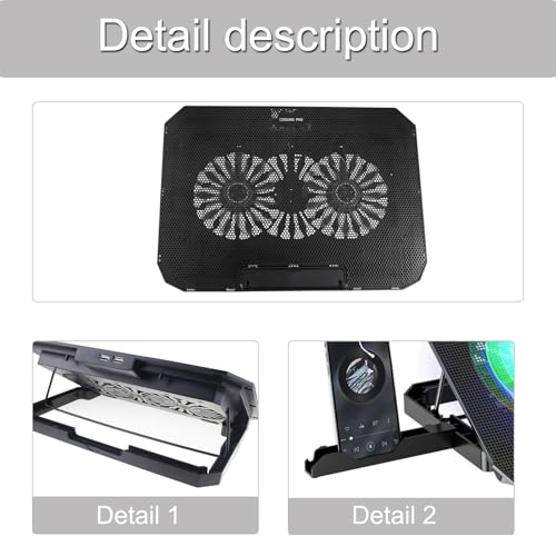 Base para Laptop con Ventiladores y Soporte Ajustable miniatura 4