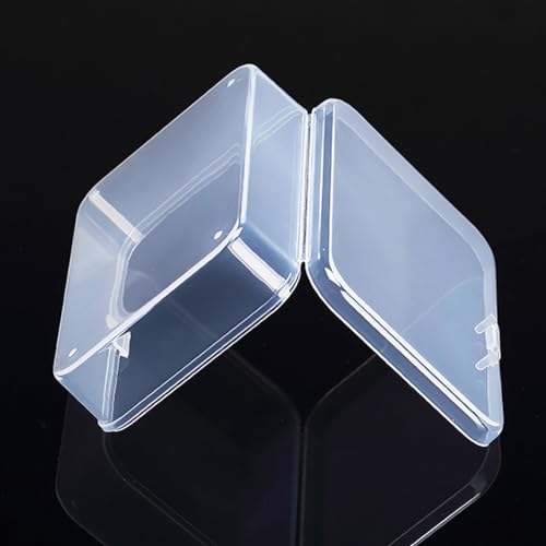 Image of 12 Pack Rectangle Plastic Clear Storage Containers Box (3.54 x 2.36 x 0.87 inch) for Beads, Coins, Safety Pins and Other Craft Jewelry Watch Findings