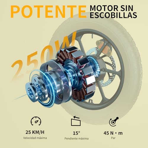 Variante de ESKUTED100 Bicicleta Eléctrica Plegable 16×2.50 36V 13Ah 250W