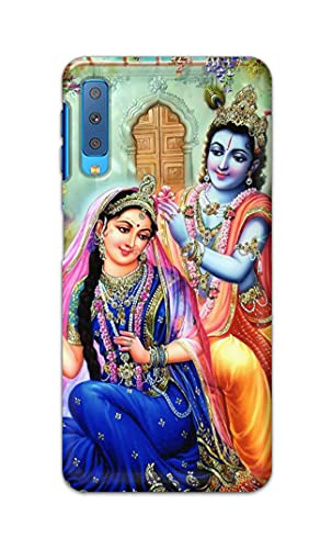 Image of Printed Hard Back Cover Case for Samsung Galaxy A7 2018 Back Cover (Radha Krishna) -1803