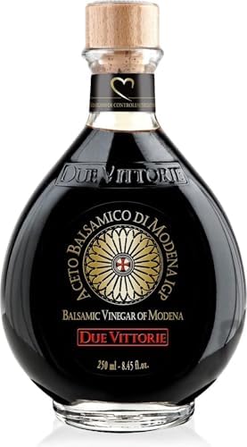 Due Vittorie Oro Gold Balsamic Vinegar Imported from Italy without Pourer, 8.45fl oz / 250ml