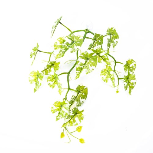 魚のハンモック植物吸引カップ葉のベッドフィッシュタンクのためのリアルなパッド生息地の装飾水族館隠れ家吸引カップベッド