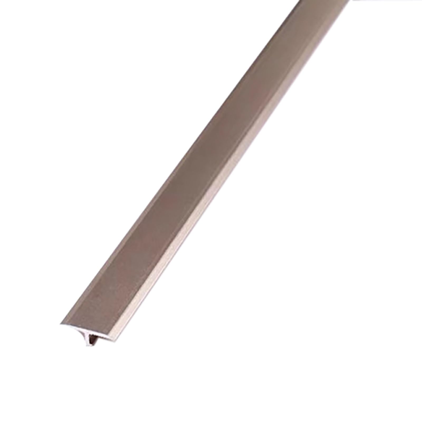 Metal T-Molding Transition Strip for Uneven Floors 0.6" Wide Laminate to Tile Doorway Solution Ideal for Wood & Tile Flooring Sleek Design for Seamless Finish