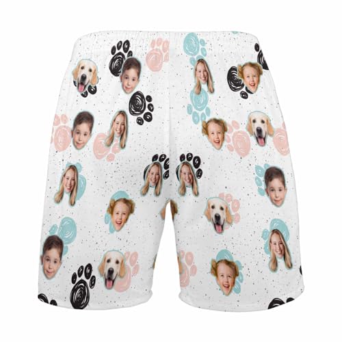 Custom Face Pajama Pants Personalized Pajama Shorts for Men Customized Gifts for Dad Husband Boyfriend Birthday Father's Day2