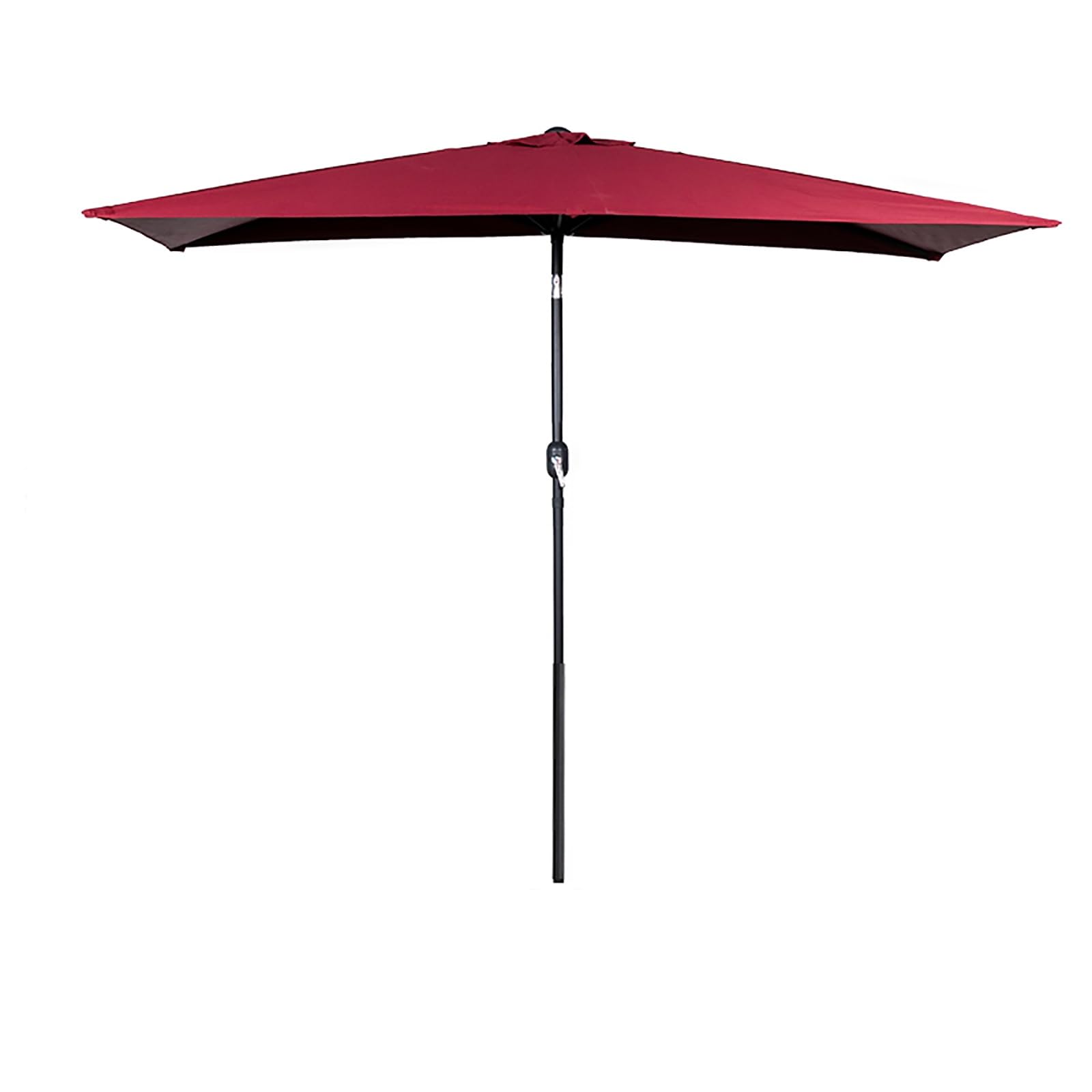 HAOKKV Balcony Half Parasol, Semi Rectangular Patio Umbrella With Crank Handle, Easy To Open Close, 240cm High(Wine red)