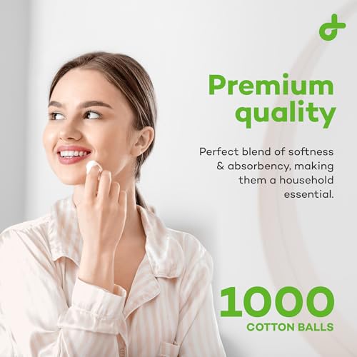 image for Dealmed 1000 ct. Cotton Balls for Face, Makeup, Medical Uses, & DIY Cr