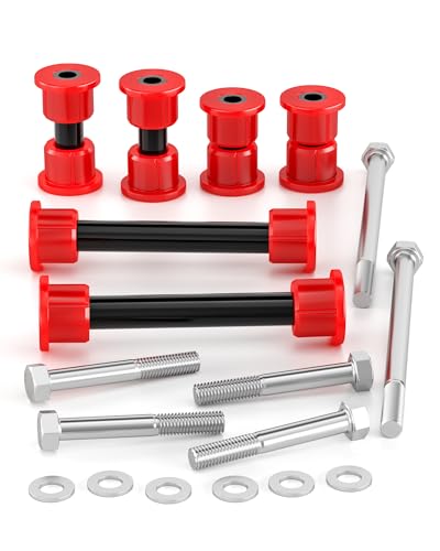 Club Car Precedent Front Bushing Kit With Screws, Golf Cart Front Lower Spring & Front Upper A Arm Polyurethane Bushings and Sleeves for 2004-Up Club Car Precedent, GolfCart Suspension Replace Parts