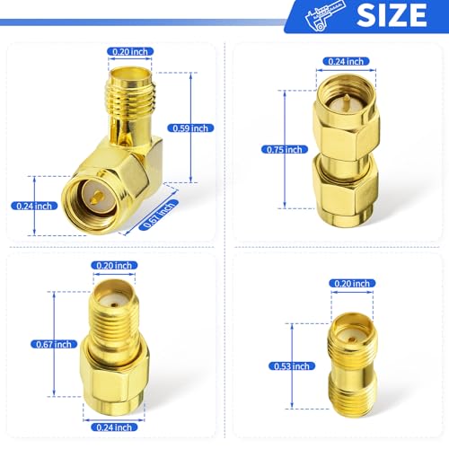 image for Superbat SMA Adapter Kit SMA Male Female RF Coaxial Coax Connector 50 