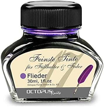 Fountain pen ink in ink glass,Writing ink for fountain pen, Fountain pen ink in Purple 30ml, inkpot, Calligraphy Ink